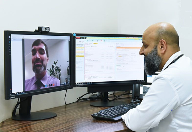 Nisar Yaseen video chats colleague